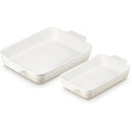 Le Creuset Auflaufform Klassik rechteckig 2er-Set 25/32 cm Meringue